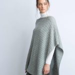 cashmere cable light grey knitted poncho in lightgrey bgryapt