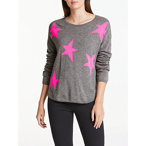cashmere jumpers buy wyse london maddy large star slouchy cashmere jumper, grey/pink online  at ifwajvq