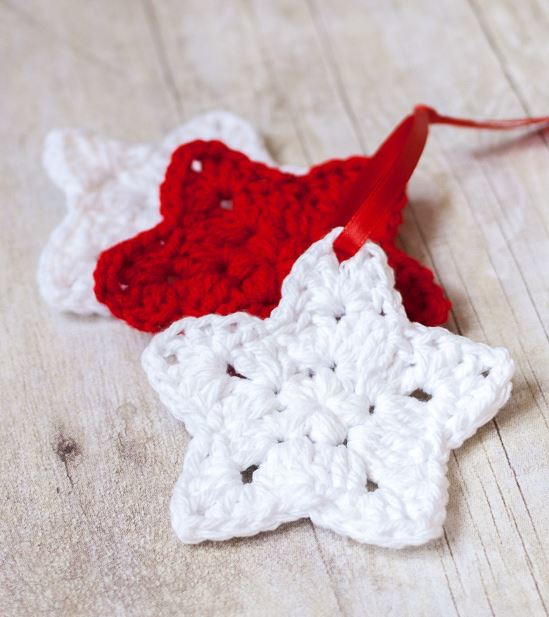 christmas crochet patterns crocheted star homemade christmas ornaments oesqhly