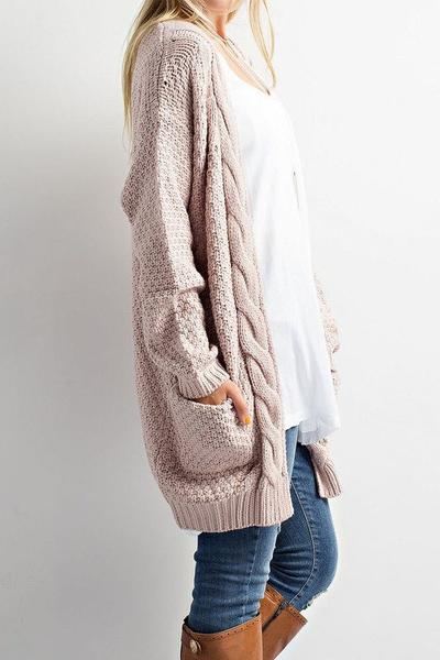 cozy cable knit cardigan sweater - jess lea boutique joneloh