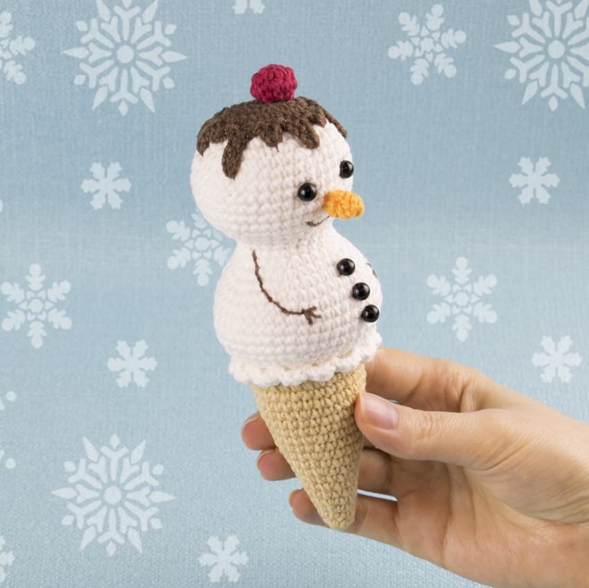crochet amigurumi crochet ice cream snowman - free amigurumi pattern by amigurumi today buafvua