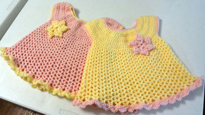 Crochet Baby Dress Pattern little sweetie dresses, crocheted by jeanne pxujsyz