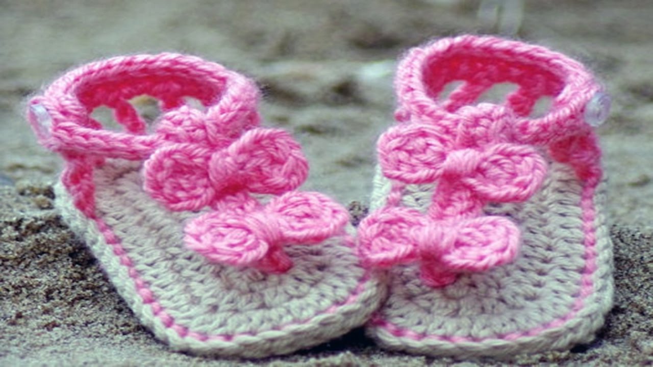 crochet baby shoes, booties and sandals ·▭· · ··· - youtube htylnoq