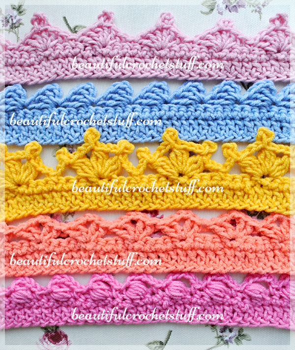 Crochet borders crochet edging - top 5 free patterns rituzst