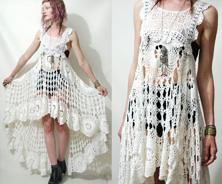 crochet clothing discovered on etsy: this great crocheted dress by crux and crow made with qtdvpjs