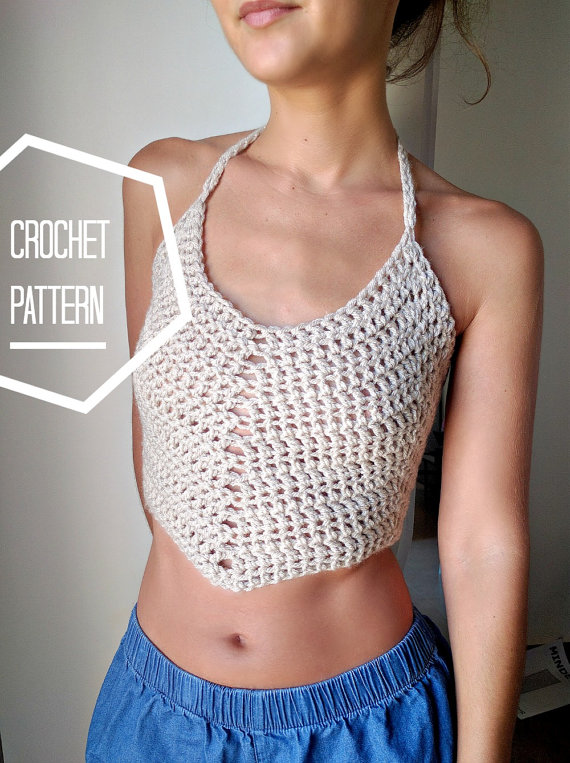 crochet crop top pattern, easy crochet tank top pattern, boho crochet top zdrpsfv