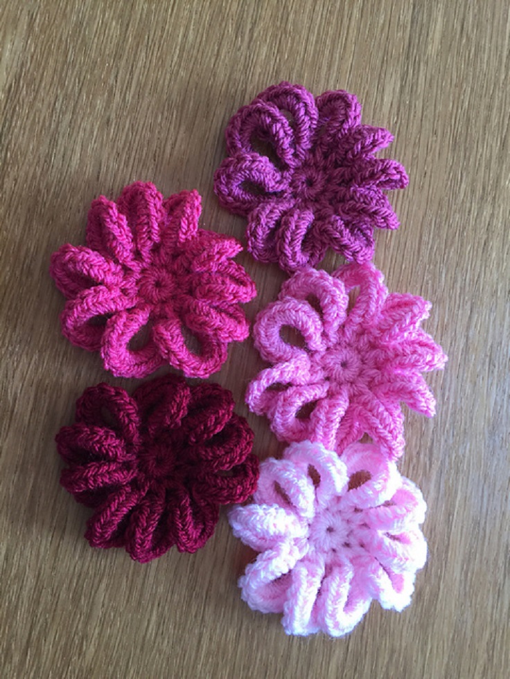 crochet flower pattern loopy flower free crochet pattern mairbth