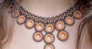 crochet jewelry apricot chic crochet necklace - silk and wool crochet - high5humans mavcltd