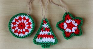 crochet pattern - crochet christmas ornaments (pattern no. 021) - instant  digital xmffrku