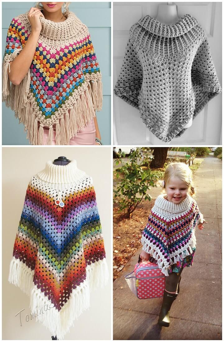 crochet poncho pattern crochet cowl neck poncho: free crochet cowl neck poncho pattern zvznjoi