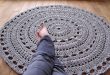 crochet rug patterns crochet rug pattern with fabric strips zownctn