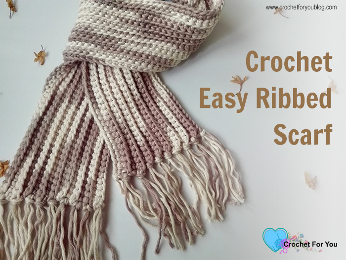 crochet scarf crochet easy ribbed scarf - free pattern gavzymp