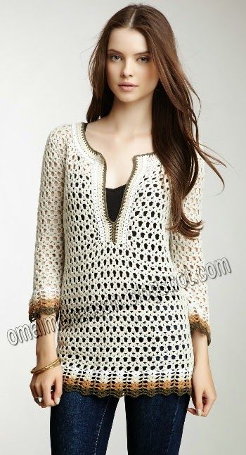 crochet tunic this is very interesting, elegant and at the same time very simple crochet xrkixan