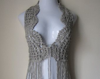 Crochet Vest hippie+crochet+vest+pattern | crochet vest, festival vest, fringe vest udklcir