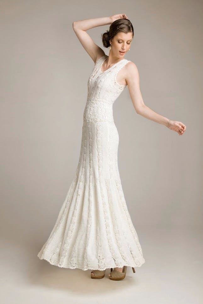 crochet wedding dress 15 wedding dresses you wonu0027t believe are crocheted | brit + co aeuwjzd