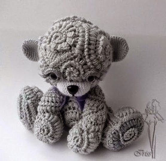 cute freeform crochet teddy. lesson. ncbmmxe