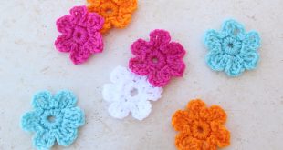 easy crochet flower crocheted simple flower kebqxms cejaeyz