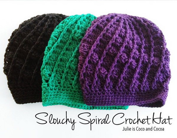 easy crochet hat slouchy spiral crochet hat pattern uhvfltj
