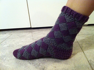entrelac sock - free crochet sock pattern ncqynct