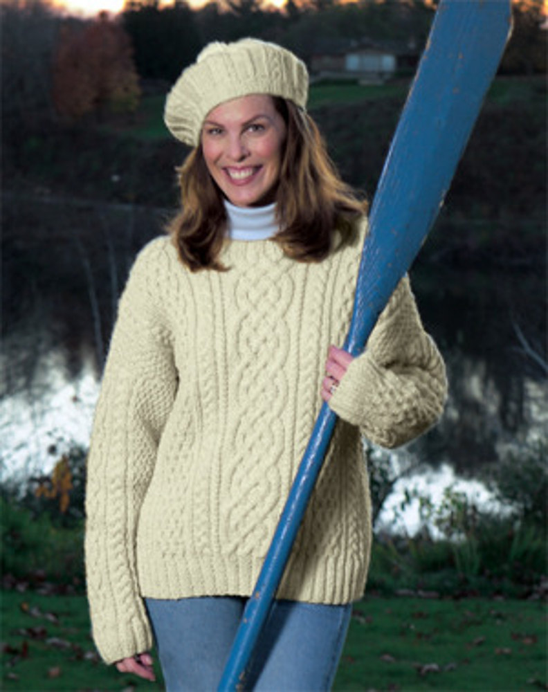 free aran knitting patterns knitted aran sweater in lion brand fishermenu0027s wool - 1101a | knitting lyjvrqh