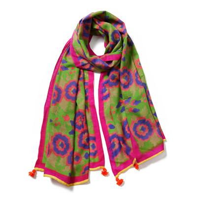green and pink multi cashmere pashmina scarf ... stqiprk