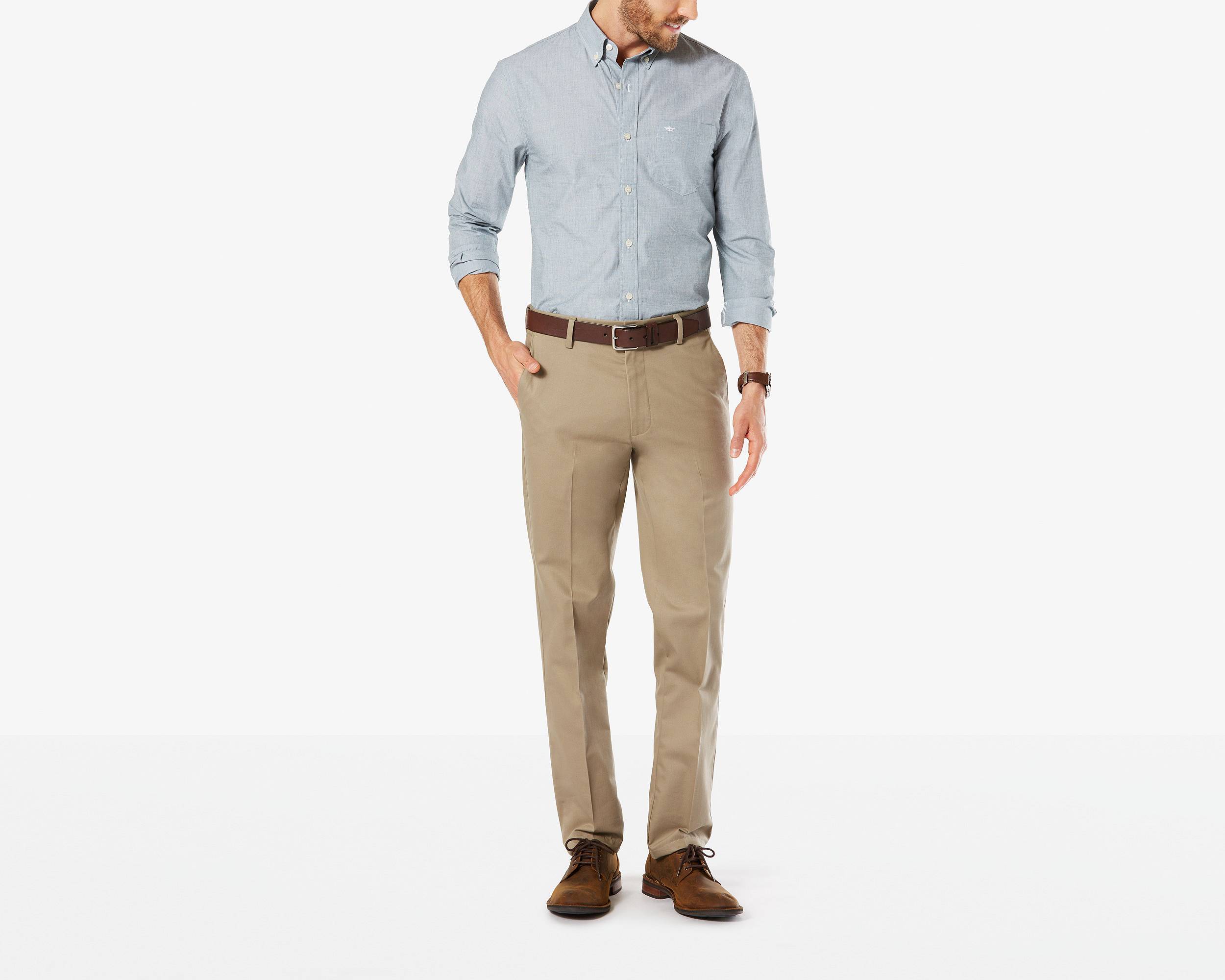 Khaki pants signature stretch khaki, slim fit | khaki | dockers® united states (us) hfvspyw