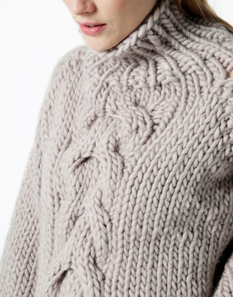 knit sweater ... 07 cropped cable ... odqkqpe