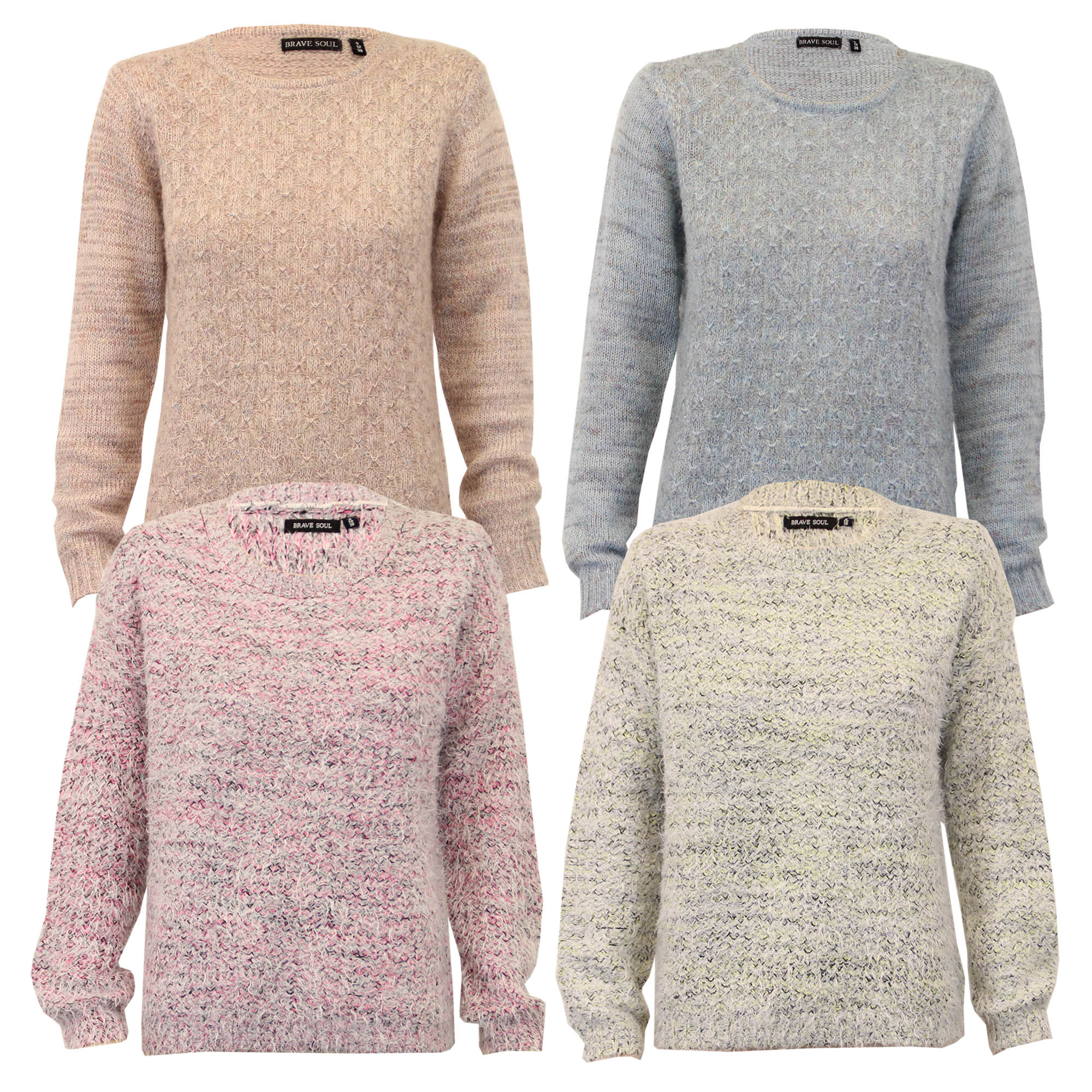 knitted jumpers ladies-mohair-jumper-brave-soul-womens-knitted-sweater- wxwnbck