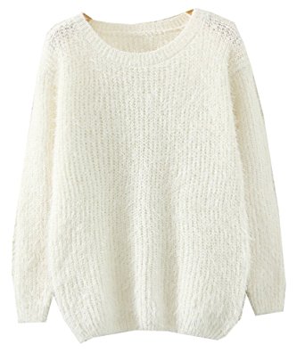 knitted sweaters musf women fluffy mohair sweaters knitted sweater (beige) jsohyuy