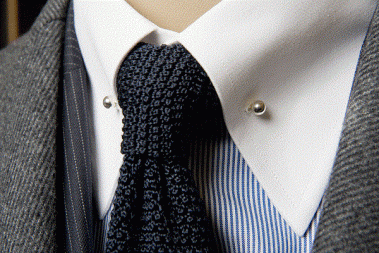 knitted ties navy-knit-necktie-collar-bar lerbqkj