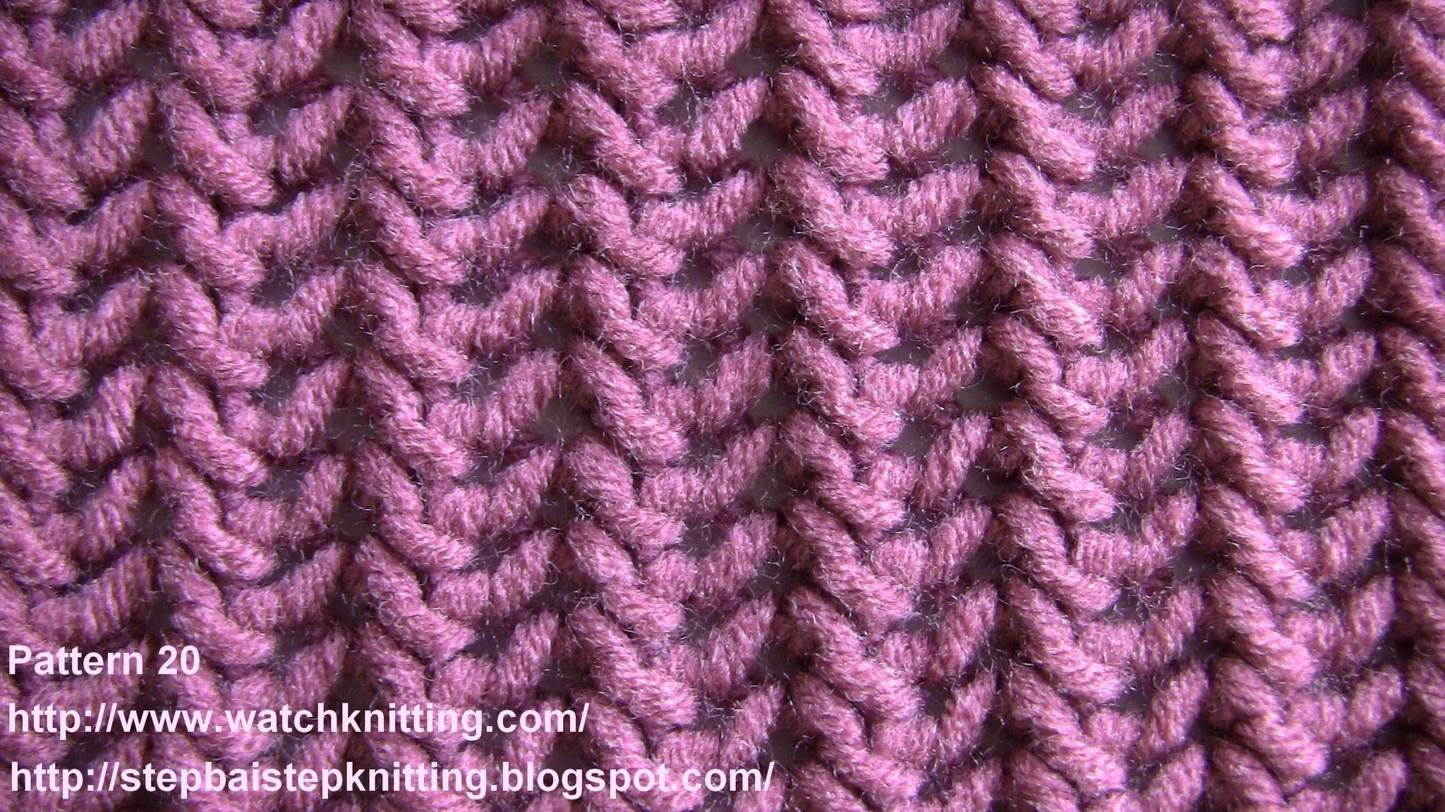 Knitting Designs (herringbone stitch) - free knitting patterns - stitch 20 - youtube nsgmfve