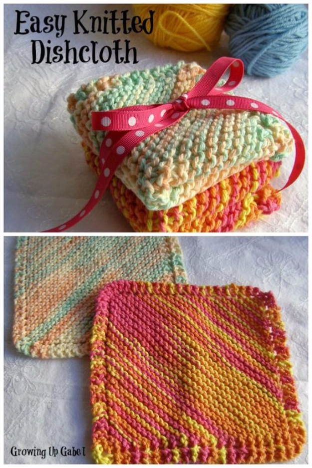 Knitting Gifts 32 easy knitted gifts - easy knit dishcloth - last minute knitted gifts, wraknqp