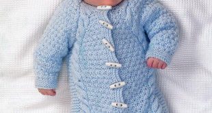 knitting patterns for babies all-in-one in king cole aran (3504)-deramores etpcvhl