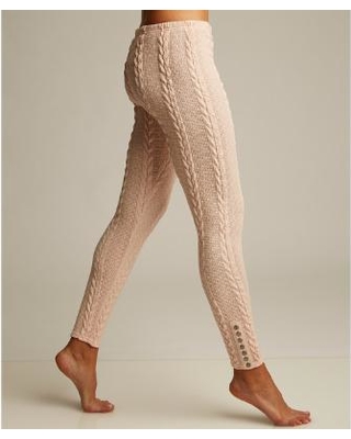 lemon legwear rosewater plush cable-knit leggings dzhiudf