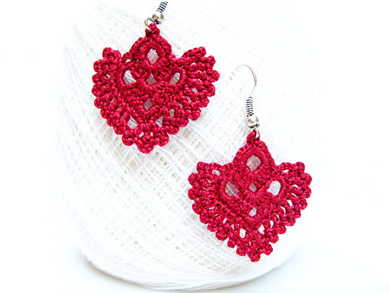 pdf patterns, easy instructions, diy crochet earrings, earrings pattern,  crochet wedding earrings, hbvmkvc