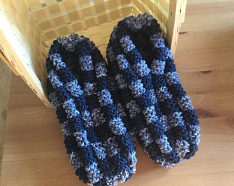 phentex slippers ultra marine and denin hand knitted slippers for men and wmxryku