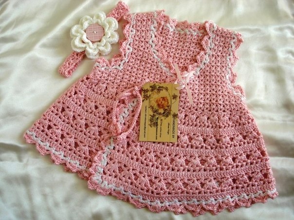 Crochet baby dress – Wearable crochet Knit fabric for Kids