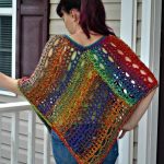 rainbow lace crochet poncho fbdbgmk