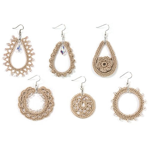 set of beaded crochet earrings kzhtxwh
