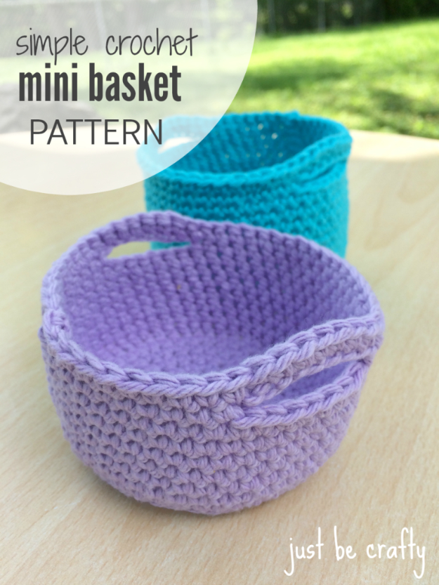 Simple Crochet Patterns 35 easy crochet patterns - simple crochet mini basket pattern - crochet jerdvql