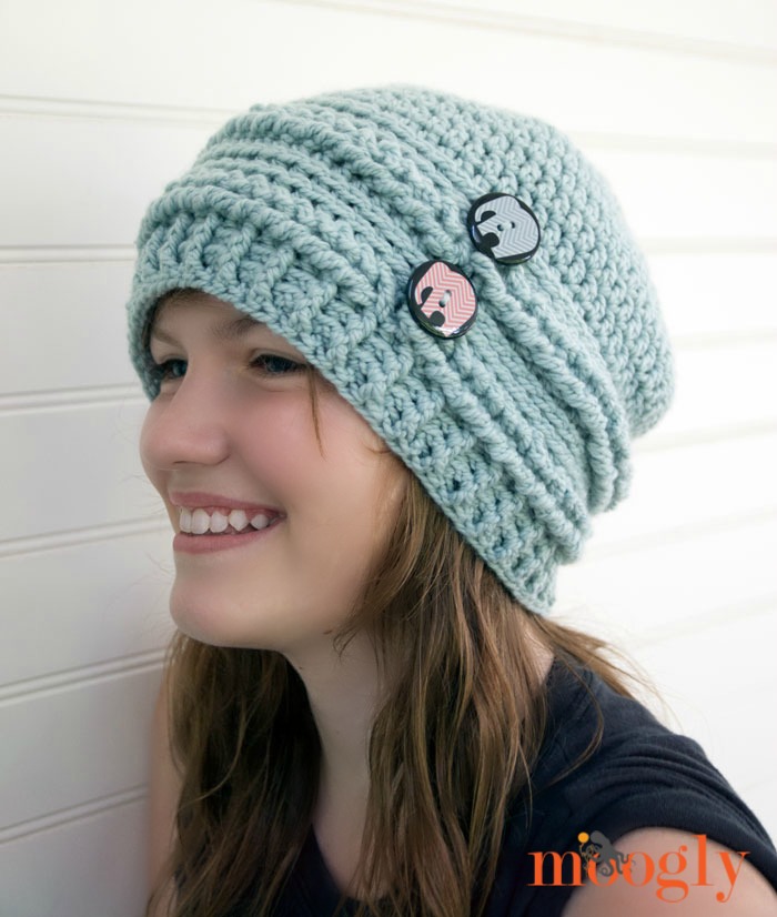 Slouchy beanie crochet pattern-Perfect for Beginners