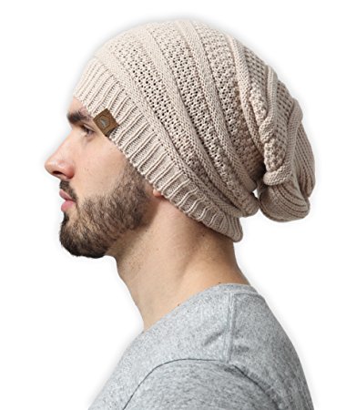 slouchy cable knit beanie by tough headwear - chunky, oversized slouch  beanie pmpfeyz