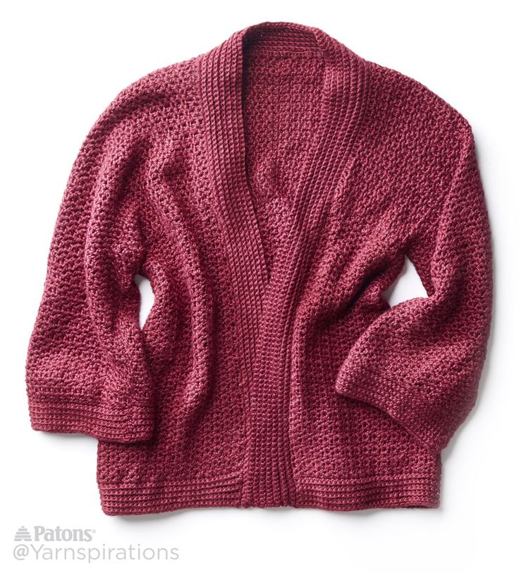 soft drape kimono crochet jacket - free pattern | yarnspirations gxqebsg