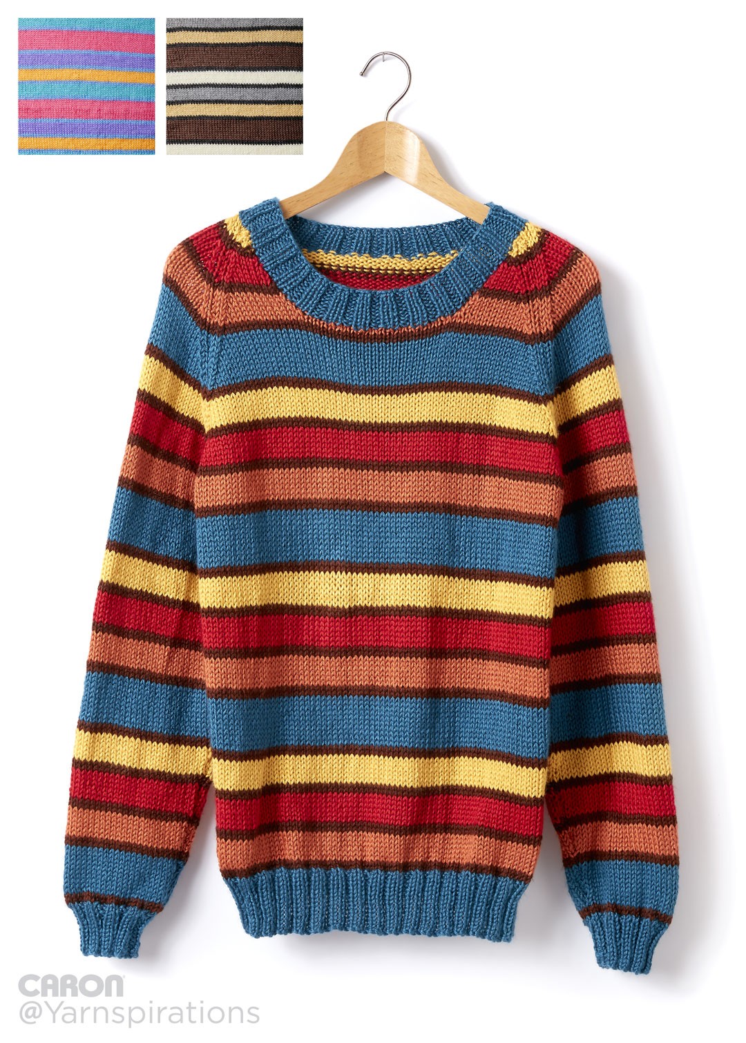 sweater patterns adult knit crew neck striped pullover rbaqera