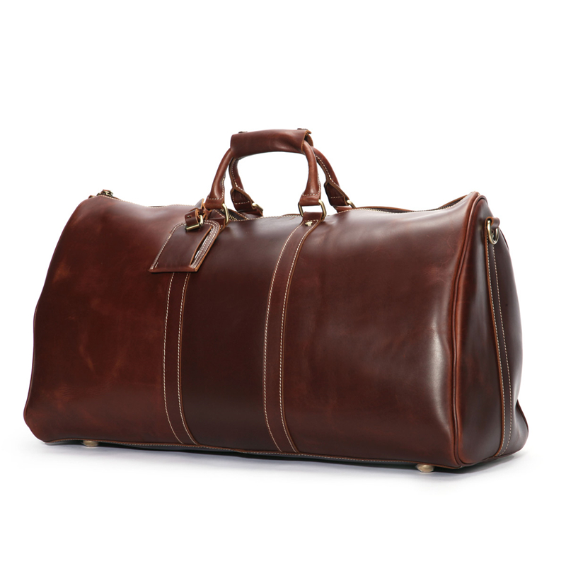 travel bags for men baigio men travel bag leather bag vintage brown designer travel overnight  tote jhqlawi