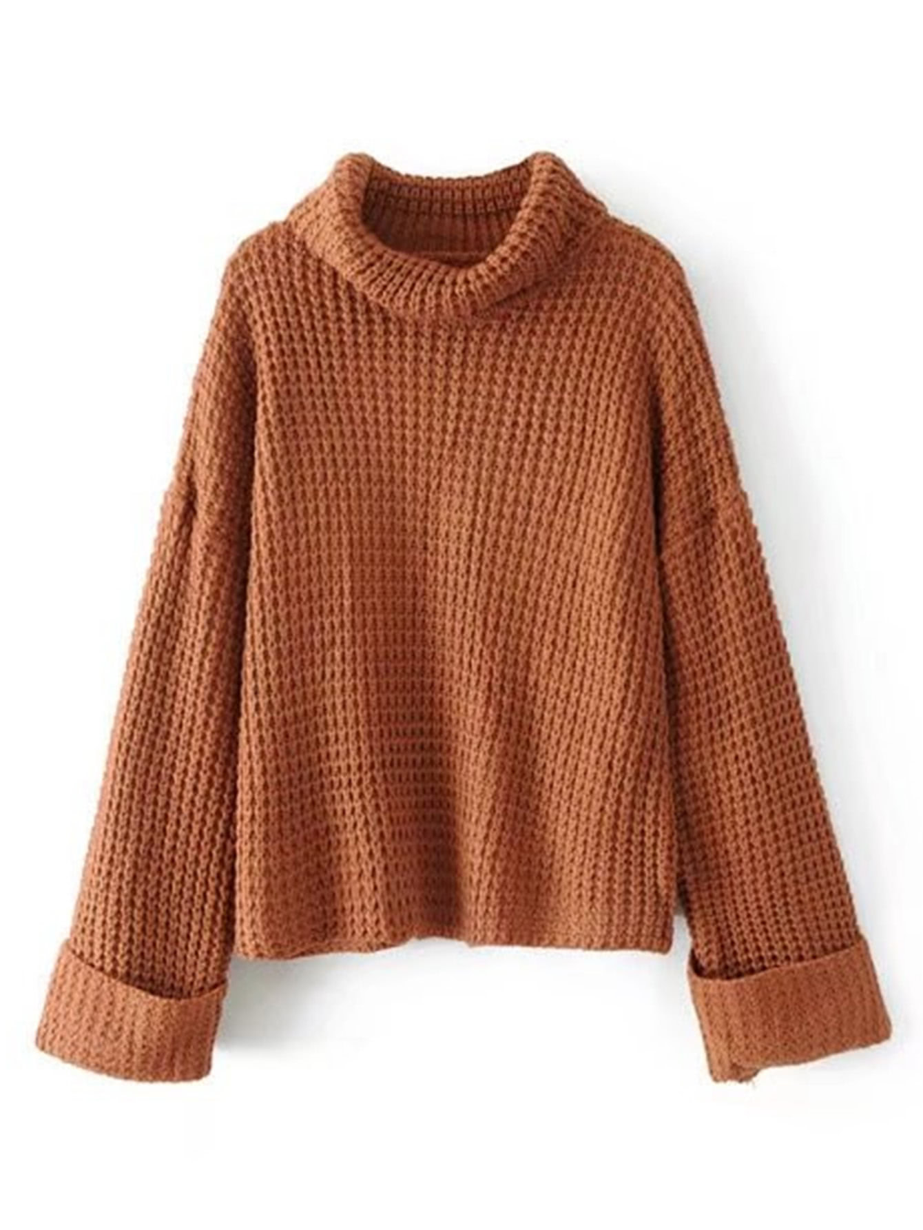 turtleneck waffle knit sweater iwfamfm