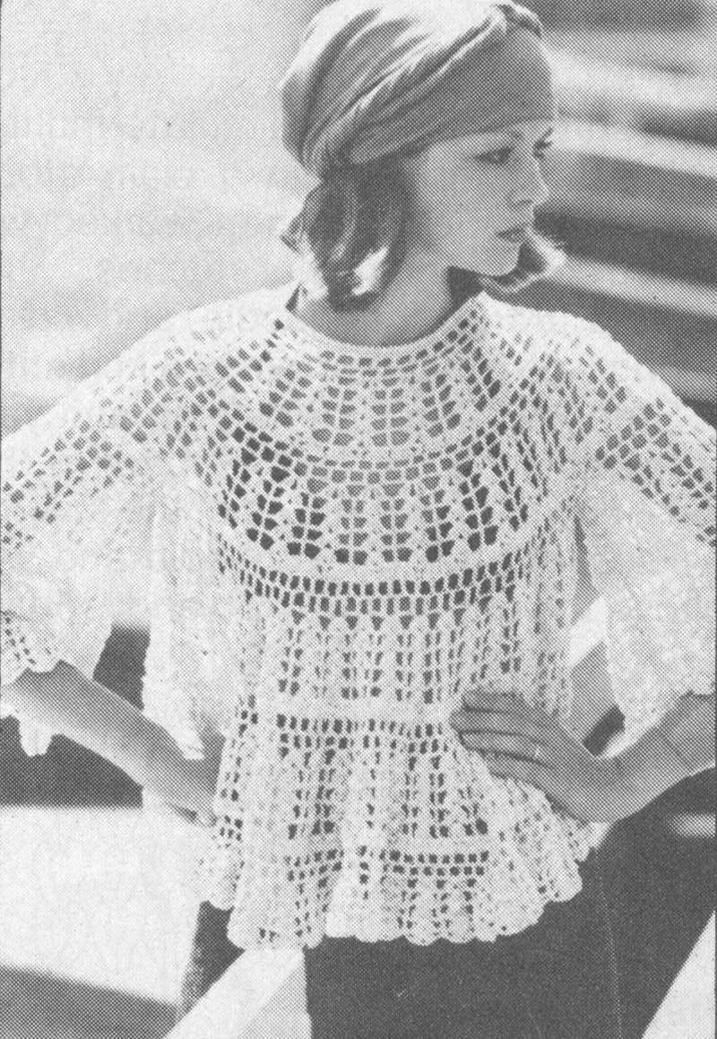vintage crochet patterns pdf 7801 vintage 1970s crochet lacy cloud top pattern rpeoiuz