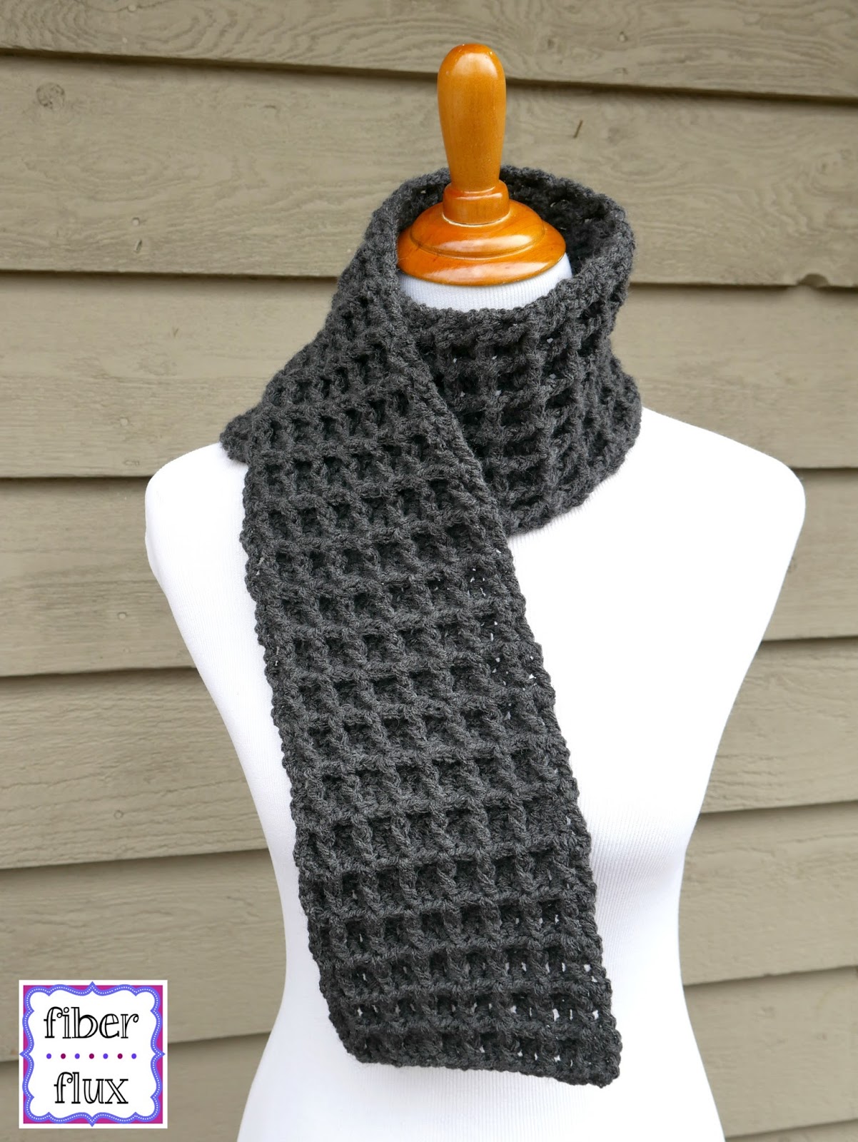 waffle stitch crochet scarf! clhigkd
