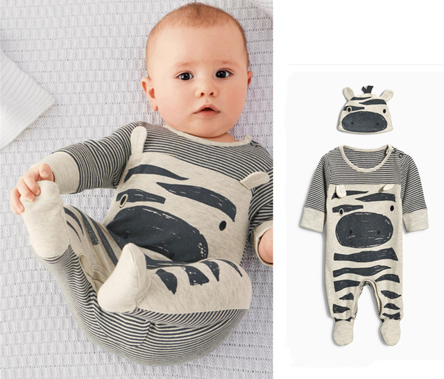 2018 Hot selling Baby Clothing Baby Boy Romper Cartoon Cotton Long
