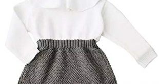 Amazon.com: Baby Girls Sweet Knitted Fleece Romper Long Sleeve